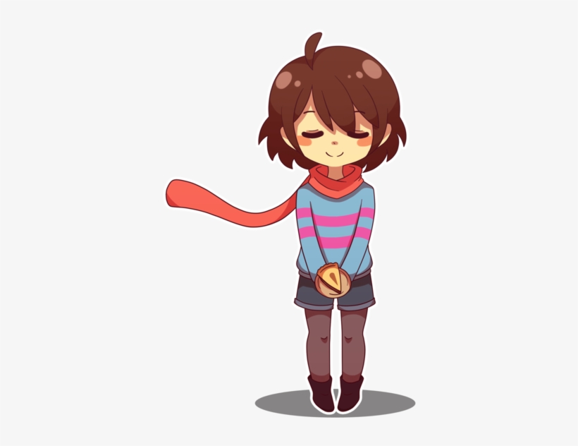 Frisk The Painter's Art - Frisk Undertale With Scarf, transparent png #1934297