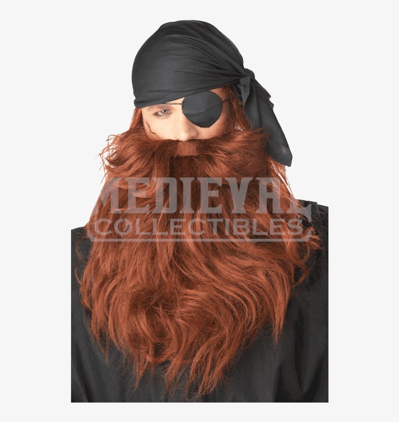 Red Pirate Beard And Moustache - California Costume Collections Pirate Beard And Moustache, transparent png #1934381