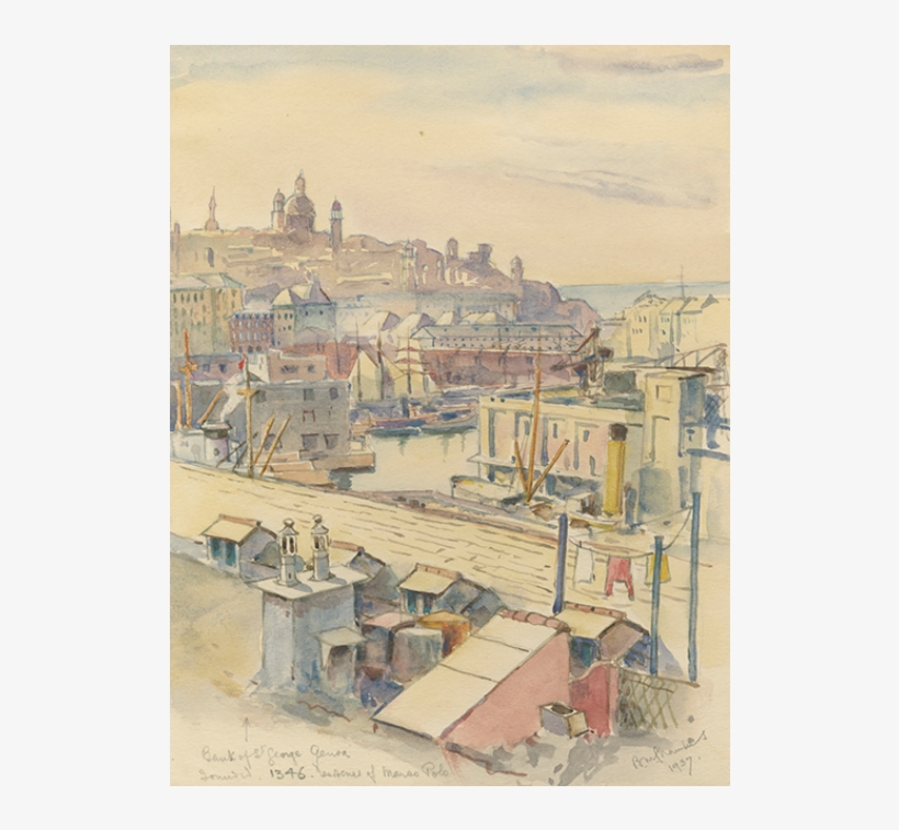 Watercolor Drawing - Genoa, transparent png #1934686