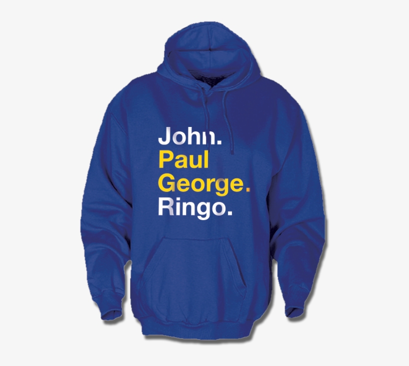 Blue "john Paul George Ringo" Hoodie - Hoodie, transparent png #1934803