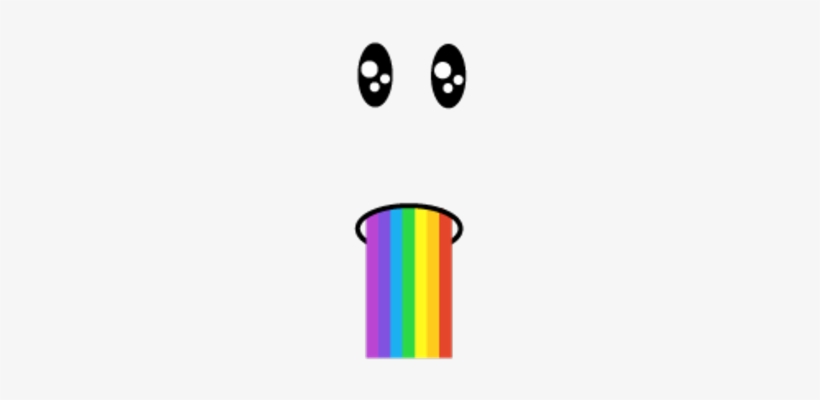 Rainbow Barf Roblox Rainbow Barf Face Free Transparent Png