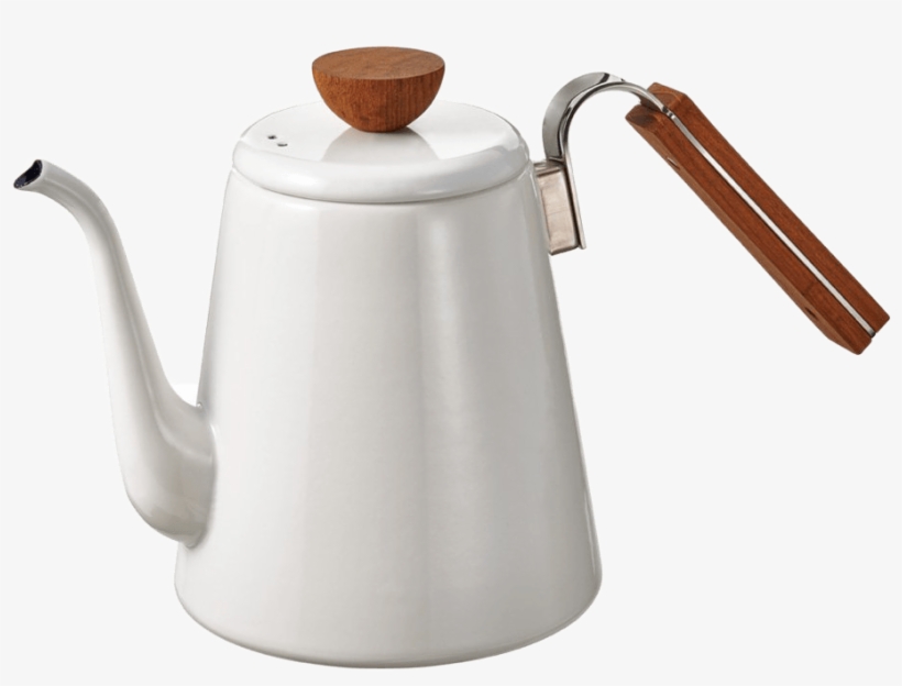 Hario Bona Enamel 800ml Pour Over Coffee Kettle - Hario Bona Coffee Drip Kettle, transparent png #1935485