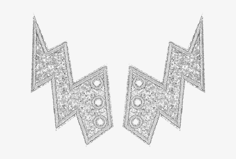 Shwings - Silver Sparkle - Shwings Shoe Accessories: Silver Sparkle Lighting Bolt, transparent png #1935792