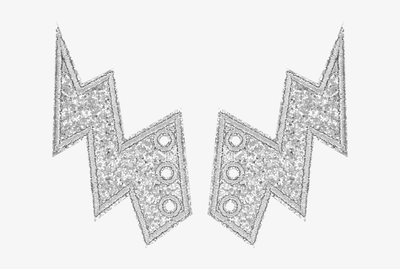 Shwings - Silver Sparkle - Shwings Shoe Accessories: Silver Sparkle Lighting Bolt, transparent png #1935792