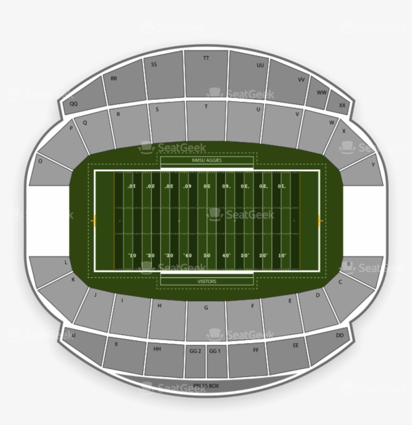 Aggie Memorial Stadium Seating Chart Map Seatgeek Png At T Free Transpa Pngkey