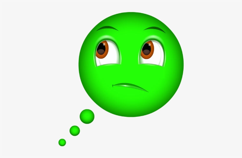 Thinking - Smiley, transparent png #1936221