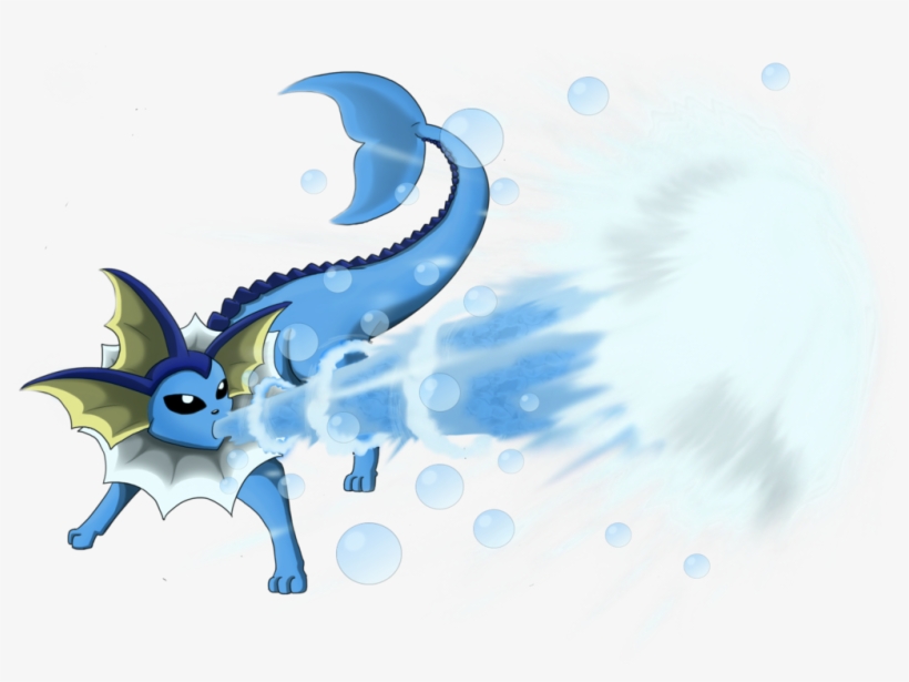 Vaporeon Used Hydro Pump Attack By Shinragod - Vaporeon Using Hydro Pump, transparent png #1936942