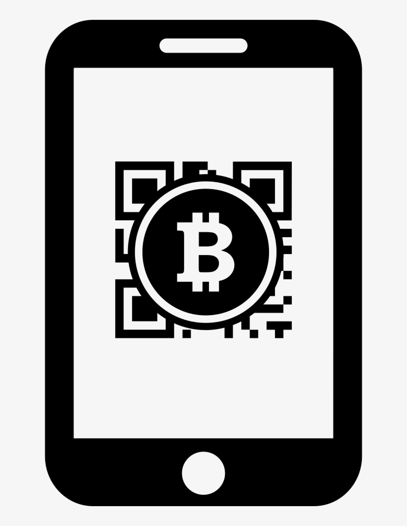 Bitcoin Qr Code On Mobile Phone Screen Comments - Qr Code Bitcoin Png, transparent png #1937009