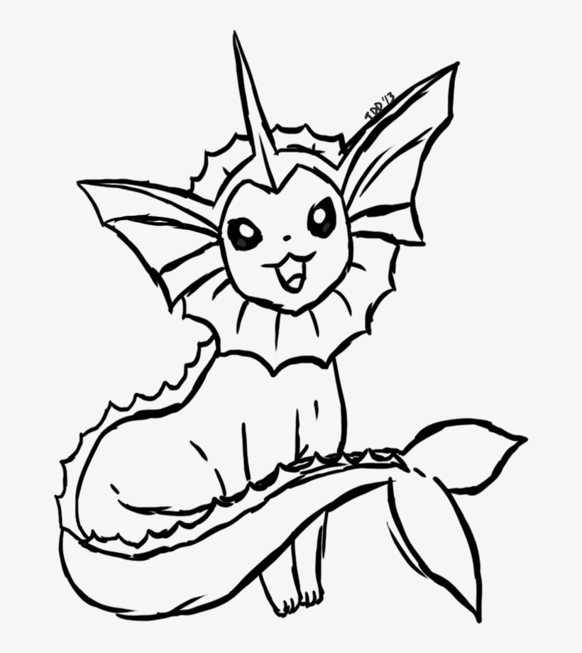 Vaporeon coloring pages, www.veupropia.org