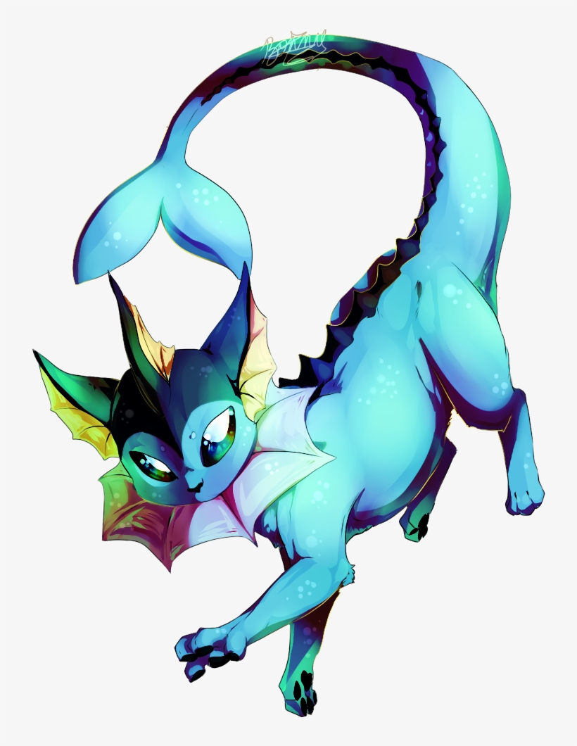 Vaporeon - Digital Art, transparent png #1937084