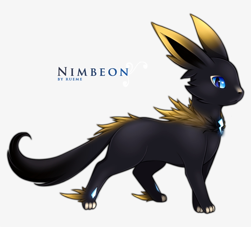 Nimbeon By Rueme On Deviantart - Dark Eevee Pokemon Go, transparent png #1937205