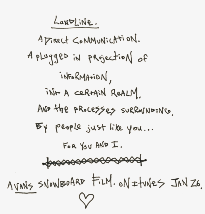 Landline Write Up - Handwriting, transparent png #1938341
