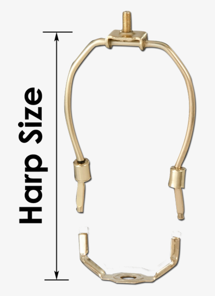 Brass Lampshade Harps - B&p Lamp 12732 5" Harp, Brass Plated, Regular Weight, transparent png #1939341