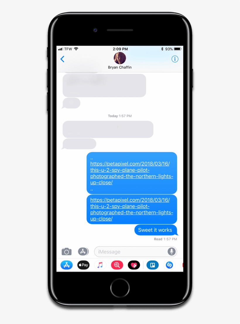 How To Send Links In Imessage Without The Rich Preview - Imessage 2018, transparent png #1940061