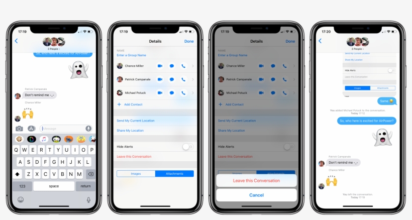 How To Leave A Group Imessage - Ios 12 Autofill 1password, transparent png #1940172