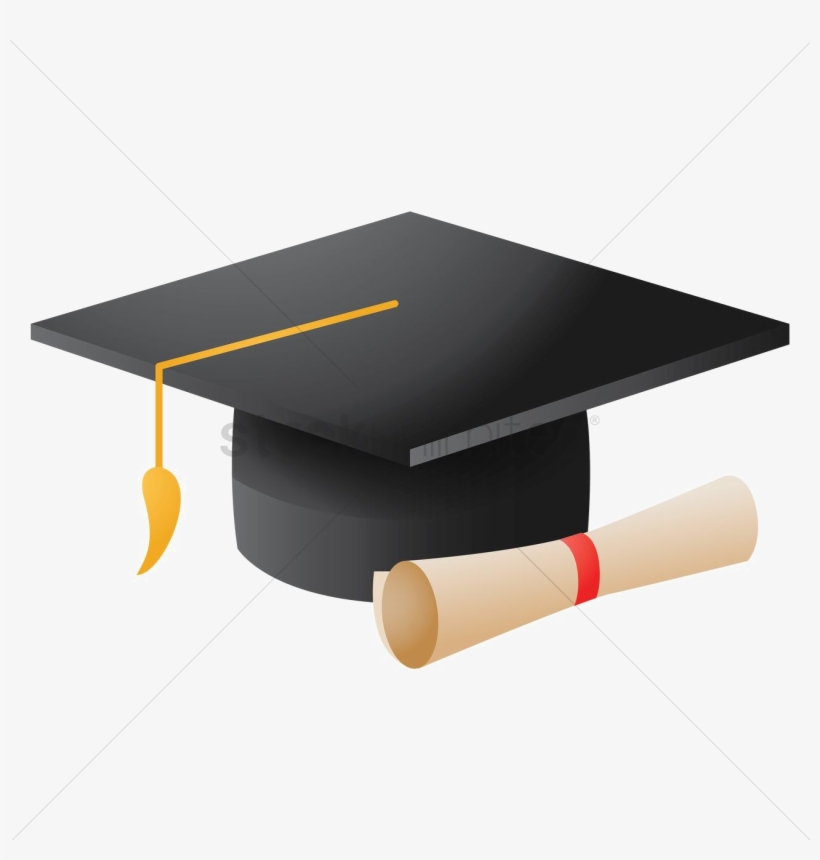 Mortarboard Png Hd - Mortar Board And Scroll, transparent png #1940454