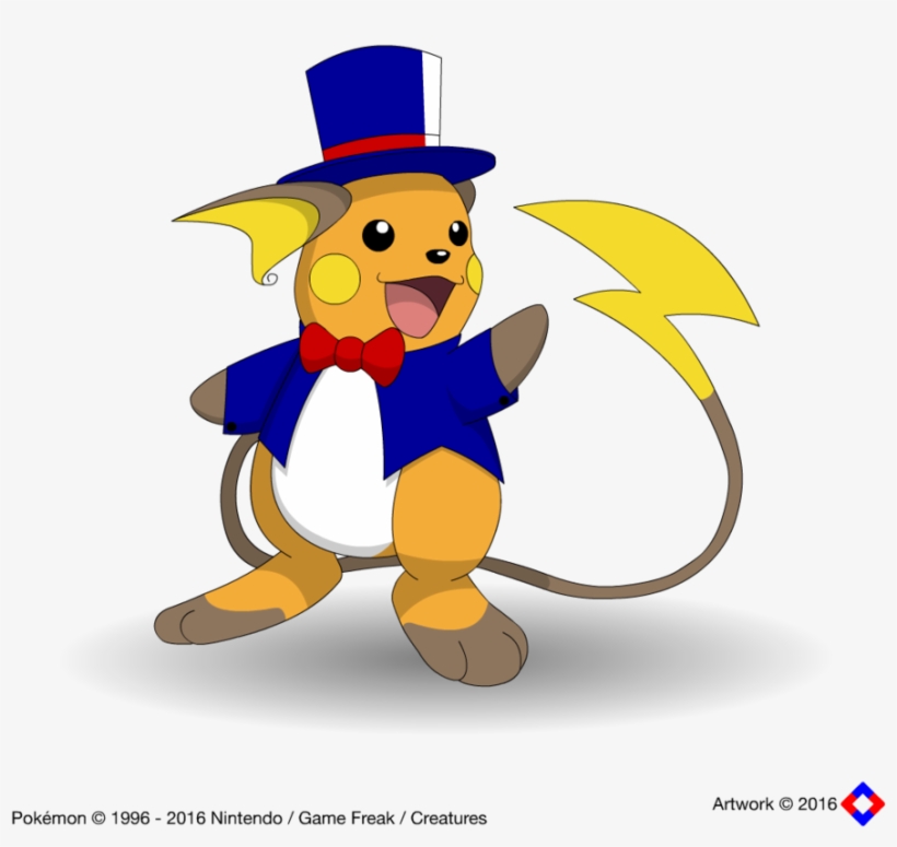 Clipart Black And White Library Formal By Ns Games - Raichu Top Hat, transparent png #1940867