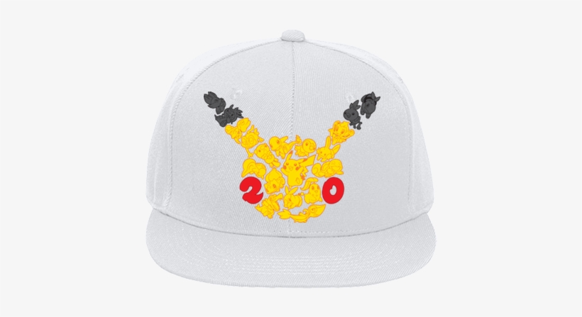 Flat Bill Fitted Hats 123 - Pokemon 20th Logo, transparent png #1940917