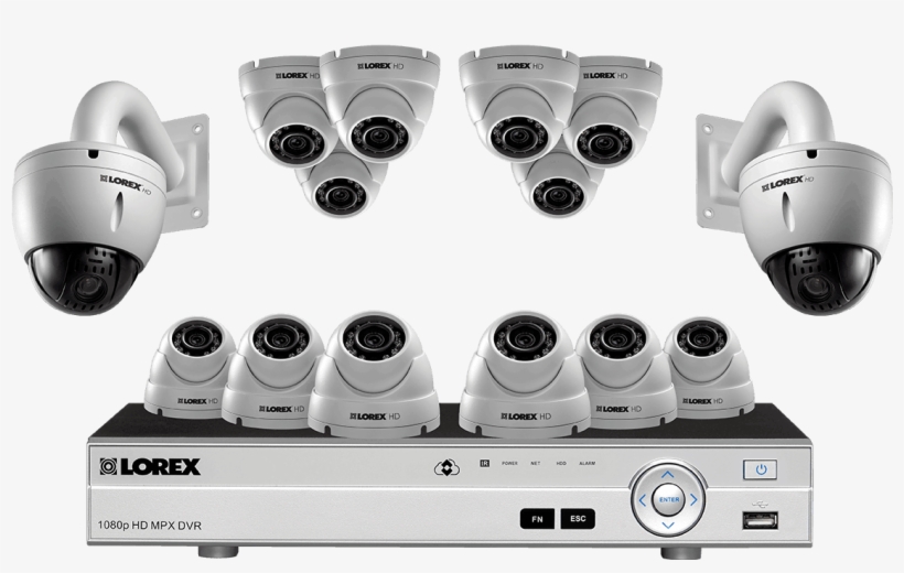 Powerful 1080p Hd Home Security System With 2 1080p - Lorex Dv7163 16 Channel 1080p Hd Mdx 3tb Dvr Security, transparent png #1941110