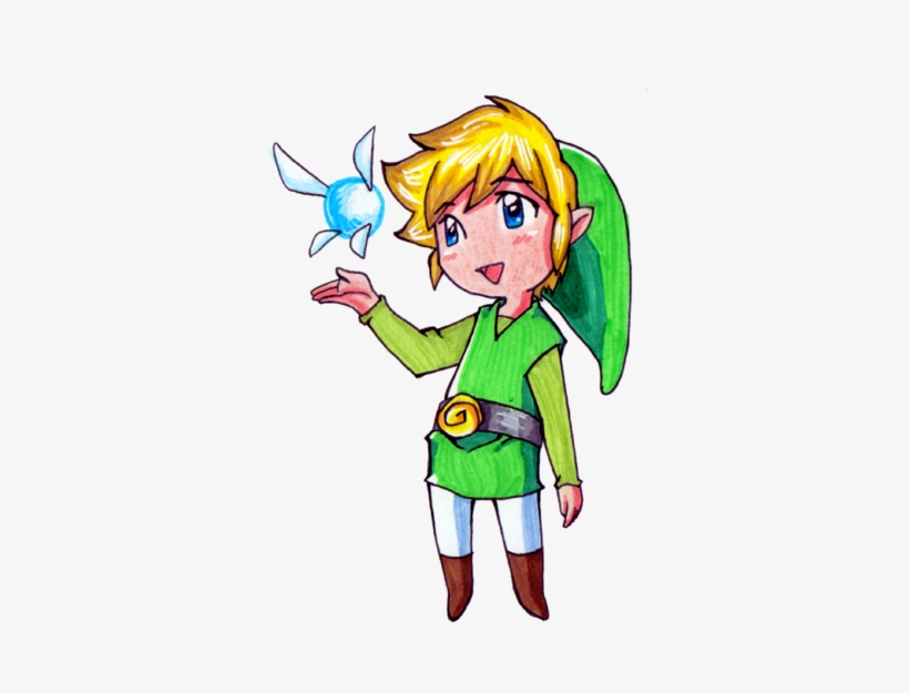 Link Drawing Navi - Link And Navi Drawings, transparent png #1941604