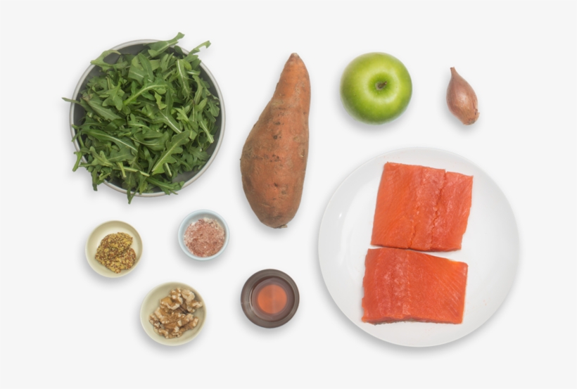 Bbq-spiced Salmon & Roasted Sweet Potato Rounds With - Salmon, transparent png #1942589