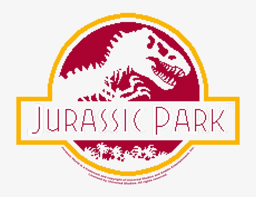 Jurassic Park 8 Bit Logo Juniors V Neck T Shirt - Freeze Men's Tee Shirts Black, transparent png #1943078