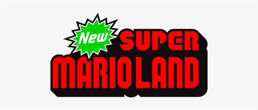 New Super Mario Land - Logo New Super Mario Bros Wii, transparent png #1943658