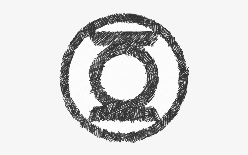 Green Lantern Scribble Lantern Logo Youth T Shirt - Green Lantern Symbol Png, transparent png #1943841