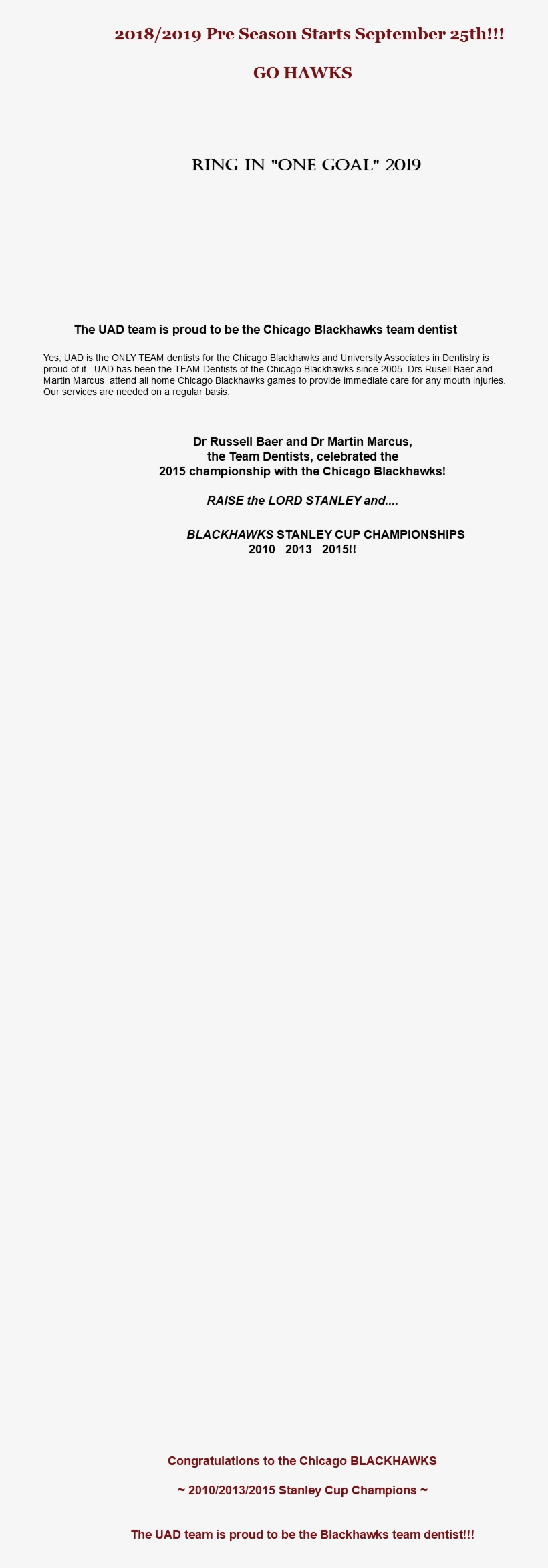 Uad Team Dentist Chicago Blackhawks - University Associates In Dentistry, transparent png #1945355
