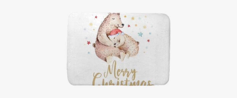 Christmas Watercolor Bear - Christmas Day, transparent png #1945467