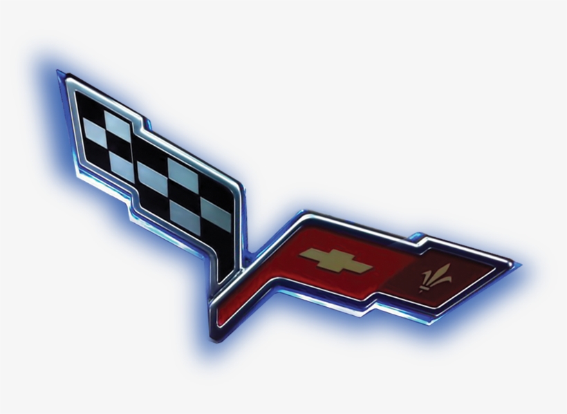 C6 Corvette 2005-2013 Led Front / Rear Emblem Lighting - C6 Corvette Logo Transparent, transparent png #1945726