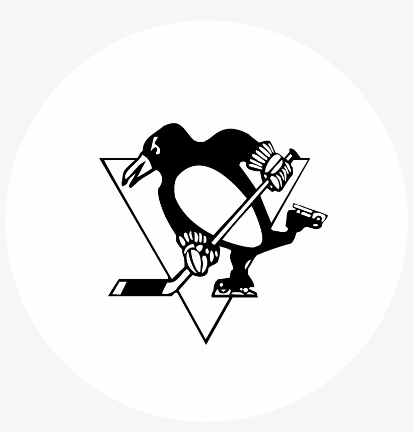 Pittsburgh Penguins Logo Black And White - Pittsburgh Penguins Wall Vinyl, transparent png #1946333