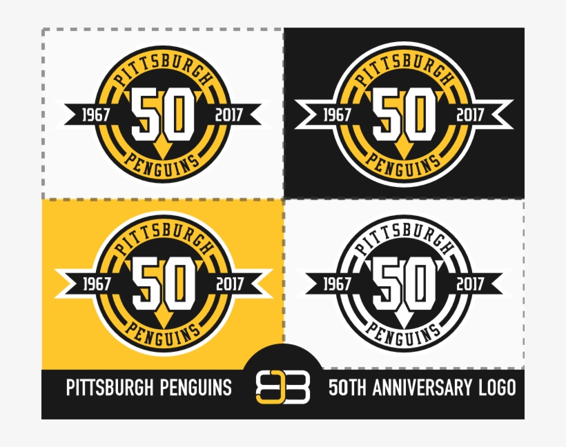 Pittsburgh Penguins 50 Year Logo, transparent png #1946407