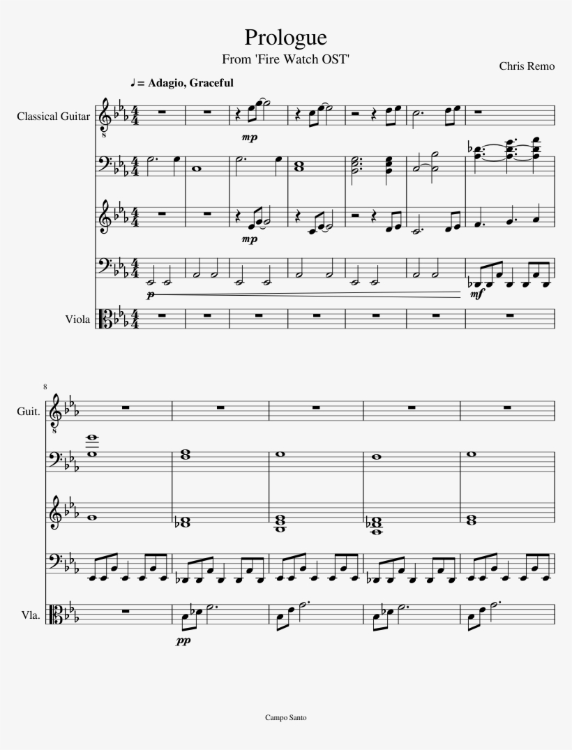 Prologue Sheet Music Composed By Chris Remo 1 Of 6 - Manteca Trumpet, transparent png #1946566