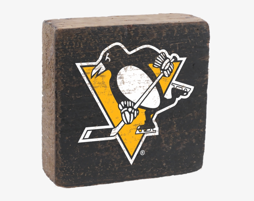 Pittsburgh Penguins Rustic Block - Pittsburgh Penguins, transparent png #1946646