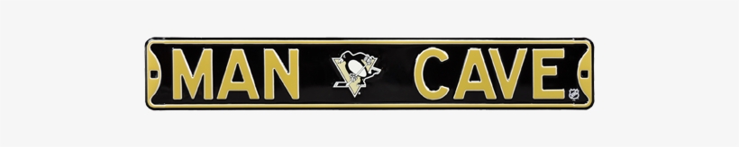 Pittsburgh Penguins “man Cave” Authentic Street Sign - Man Cave Buffalo Sabres Steel Sign Wall Sign 36 X 6in, transparent png #1946878