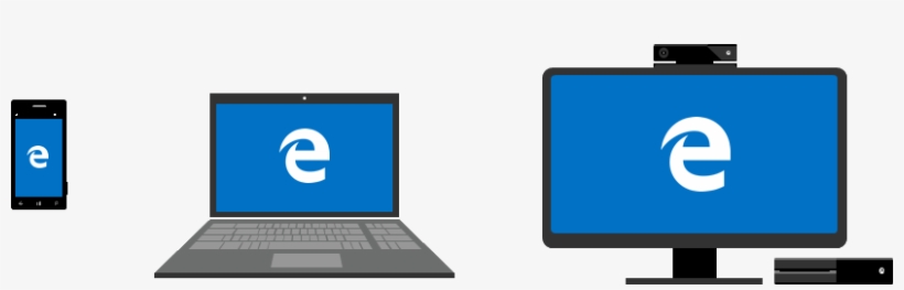 Illustration Showing Microsoft Edge Running On Windows - Microsoft Edge Xbox One, transparent png #1948034