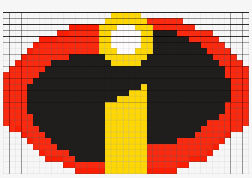 The Incredibles Logo Perler Perler Bead Pattern / Bead - Simple Cross Stitch Patterns, transparent png #1948181