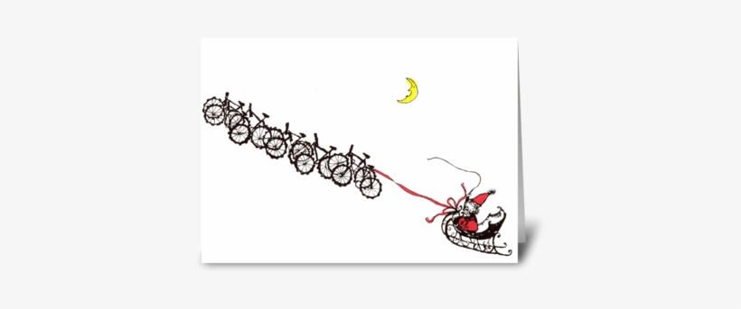 Santa Bikes Greeting Card - Santa Cruz Bicycles, transparent png #1949114