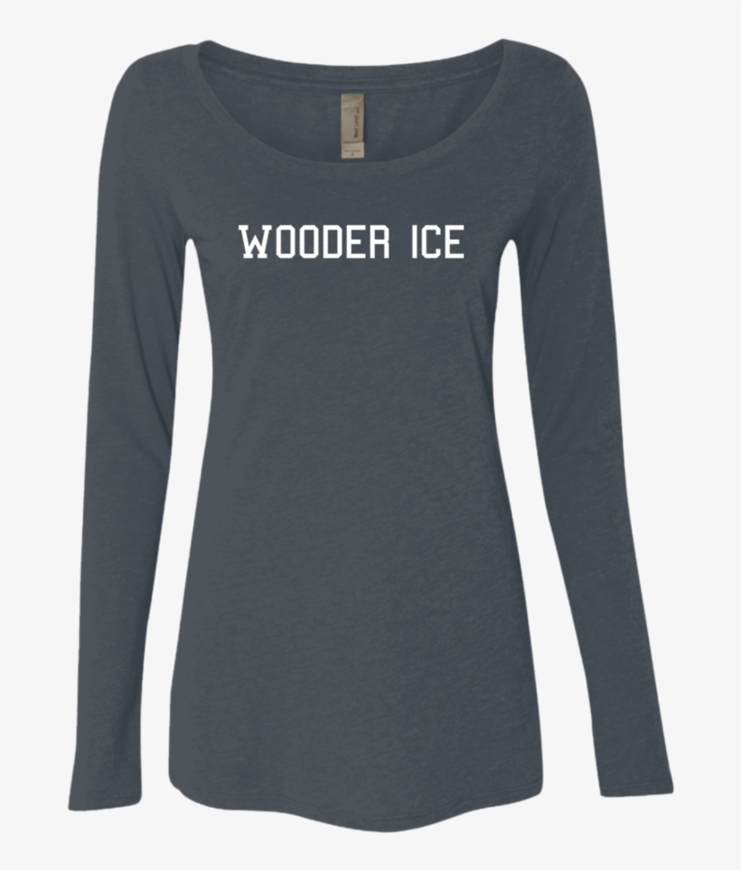 Wooder Ice College Ladies' Triblend Long Sleeve Scoop - Shirt, transparent png #1951000