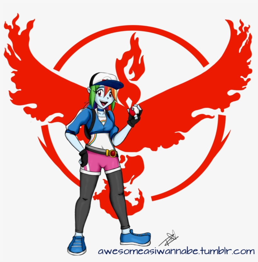 Awesomeasiwannabe, Equestria Girls, Moltres, Pokéball, - Rainbow Dash Pokemon Team, transparent png #1951069