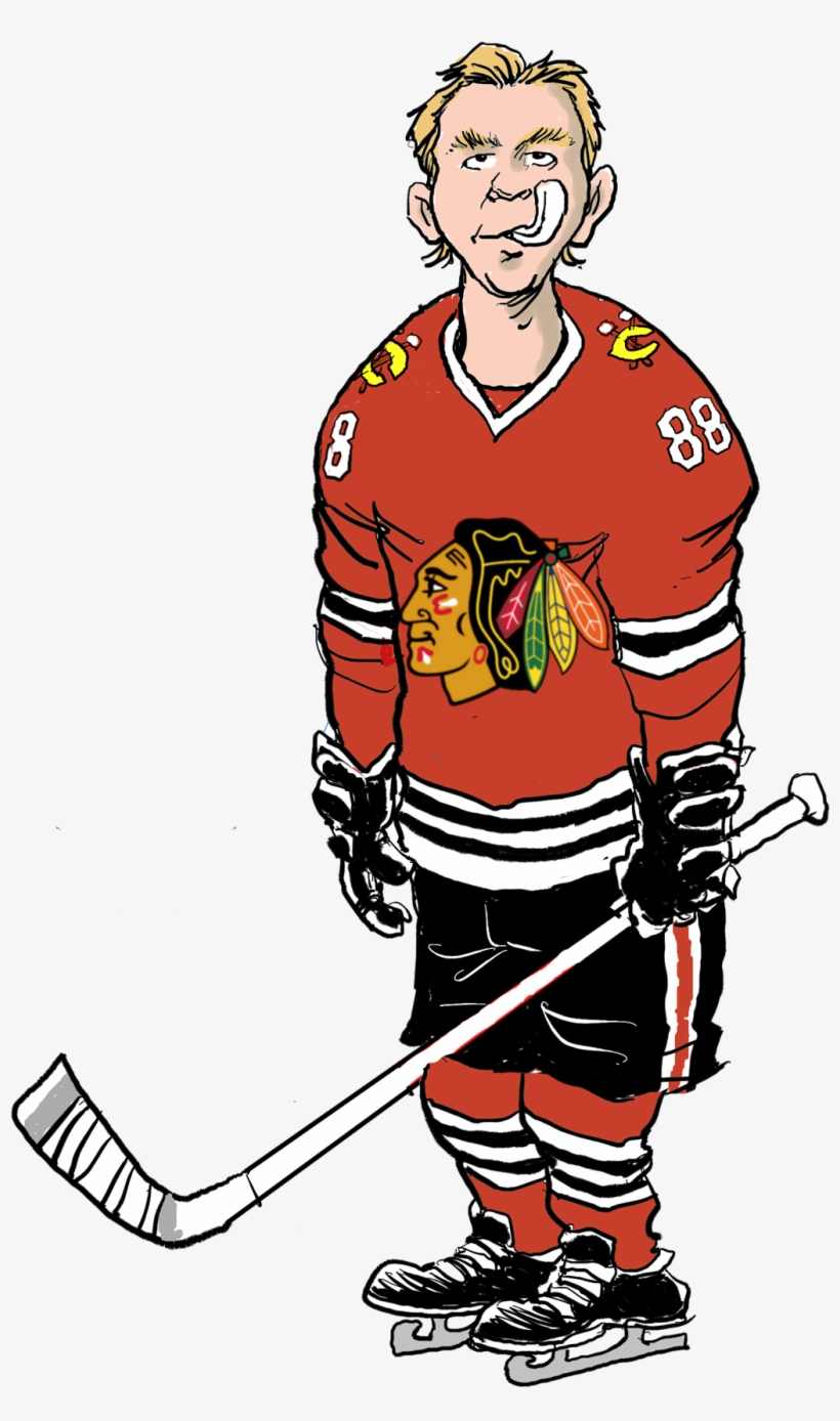 Patrick Kane - Cartoon Hockey Player Transparent, transparent png #1951550