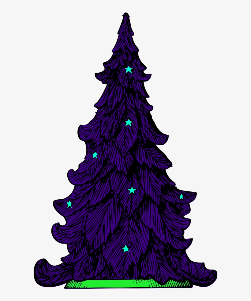 Pine Tree Silhouette Clip Art - Christmas Tree Clip Art, transparent png #1951666
