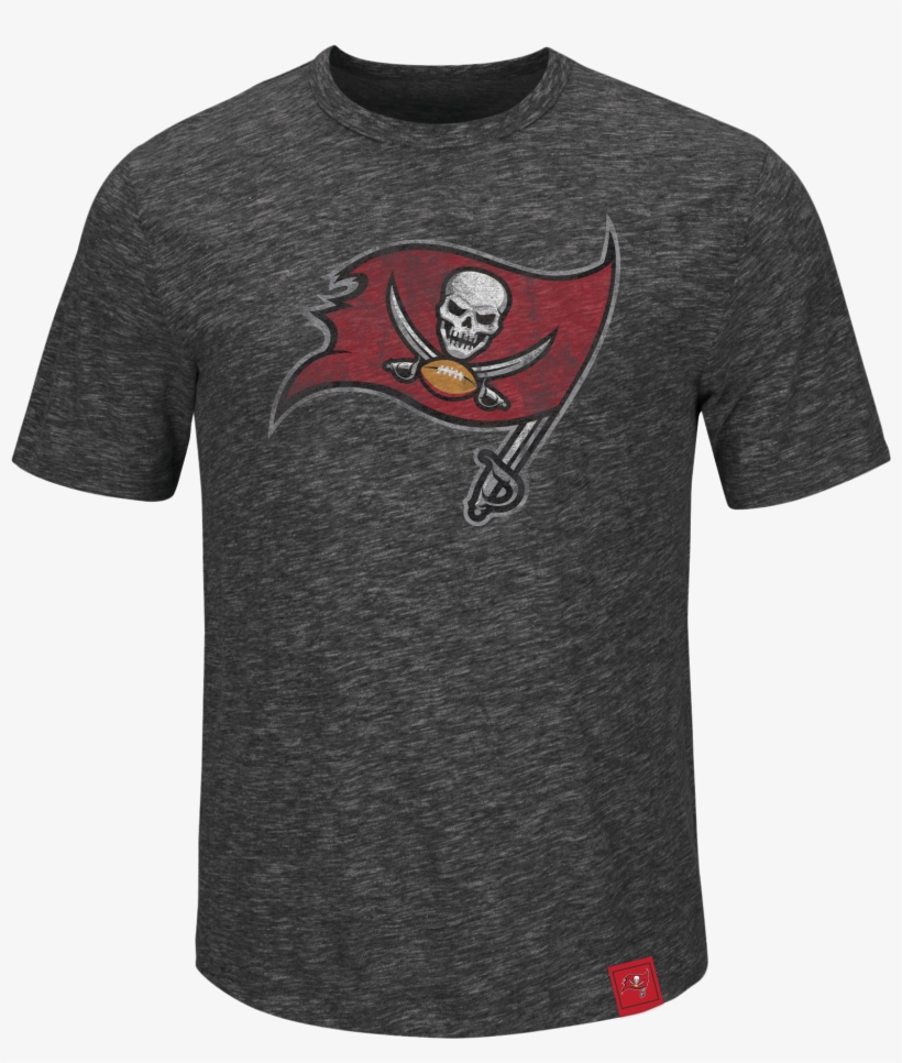 Majestic Buccaneers Men's Charcoal Hyper Logo Tee By - Nfl - Tampa Bay Buccaneers Vertical Flag: 27x37 Banner, transparent png #1951835