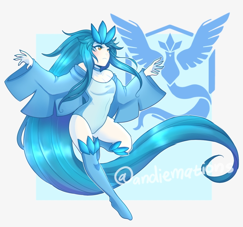 Nyandie On Twitter - Pokemon Go - Team Mystic Mobile Phone Vinyl Sticker, transparent png #1952059