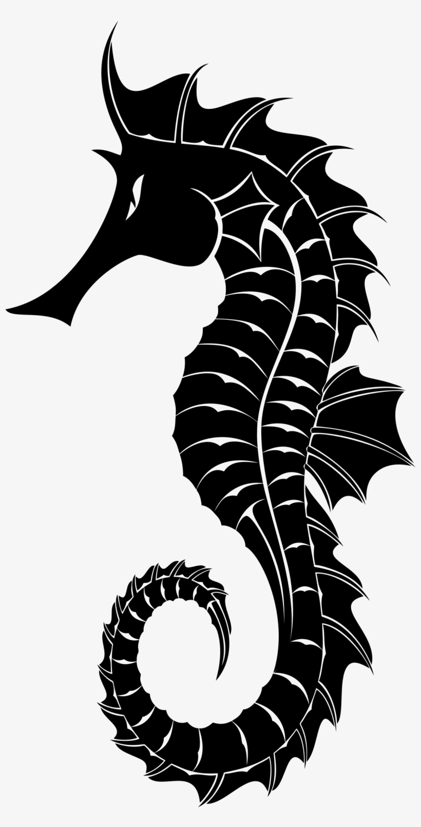 Seahorse Png - Silhouette Of A Seahorse, transparent png #1952332