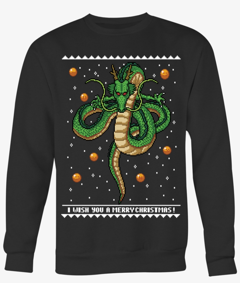 Shenron Ugly Xmas Sweater - Shirt, transparent png #1952579