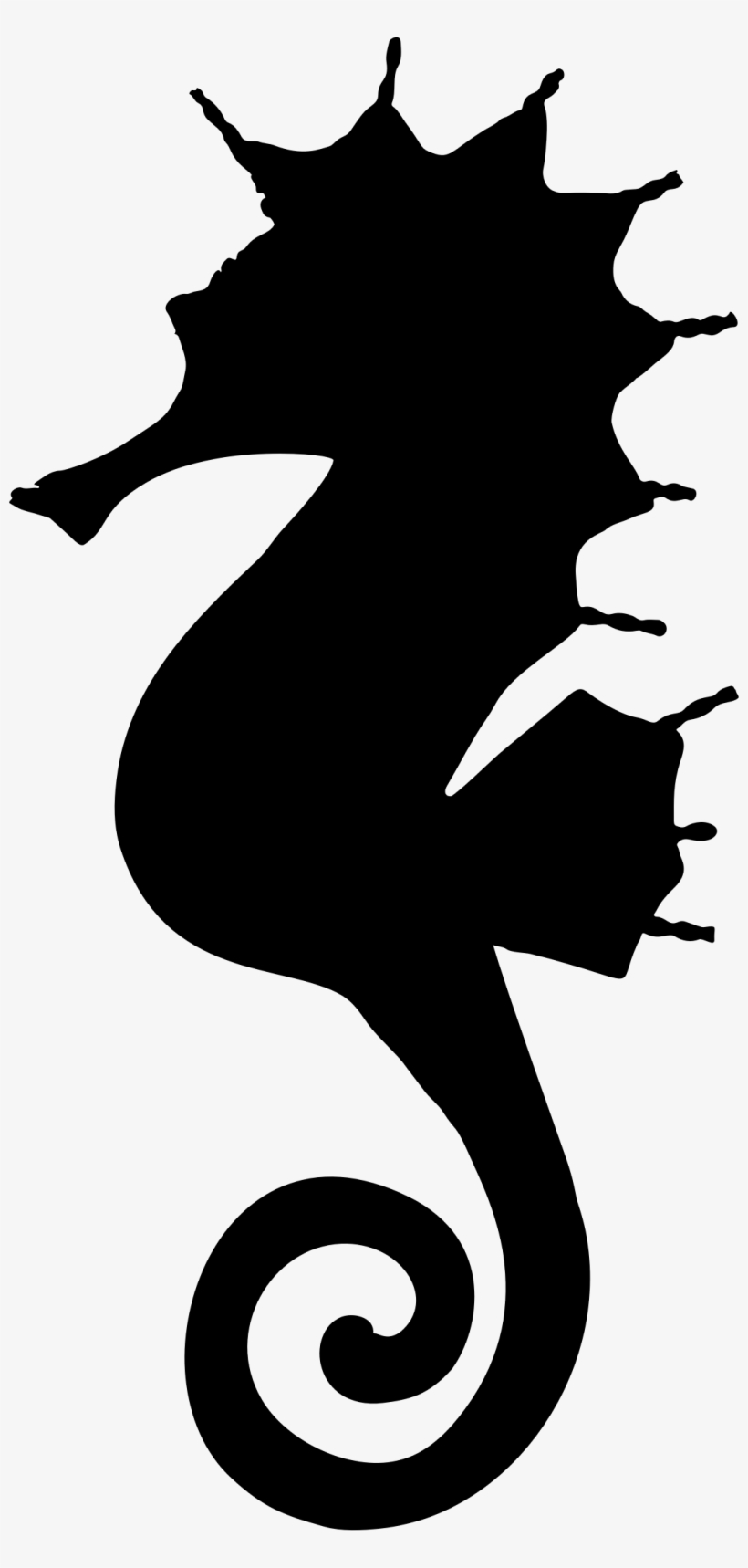 Silhouette Big Image Png - Seahorse Clip Art Silhouette, transparent png #1952765