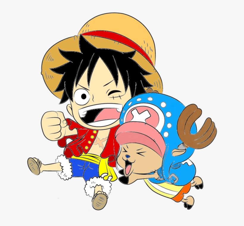 And Chopper By Erza On Deviantart - Luffy And Chopper Chibi, transparent png #1953683