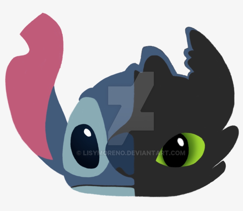 Toothless And Stitch - Toothless And Stitch Drawings, transparent png #1954129